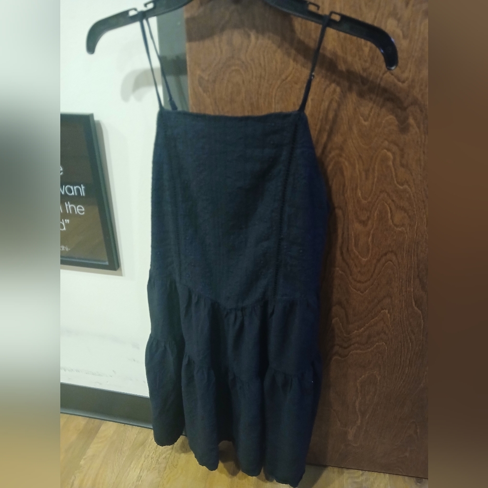 WILD FABLE black boho textured mini dress